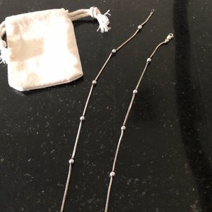 Sterling silver beaded necklace